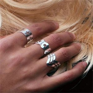 🎉3/$10🎉Boho 3 Piece Adjustable Silver Ring Set (Sold as a set)